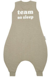 Meyco Baby Winter Sleep Overall Jumper Slub/team No Sleep - Taupe/offwhite - 92cm - Mari Kali Stores Cyprus